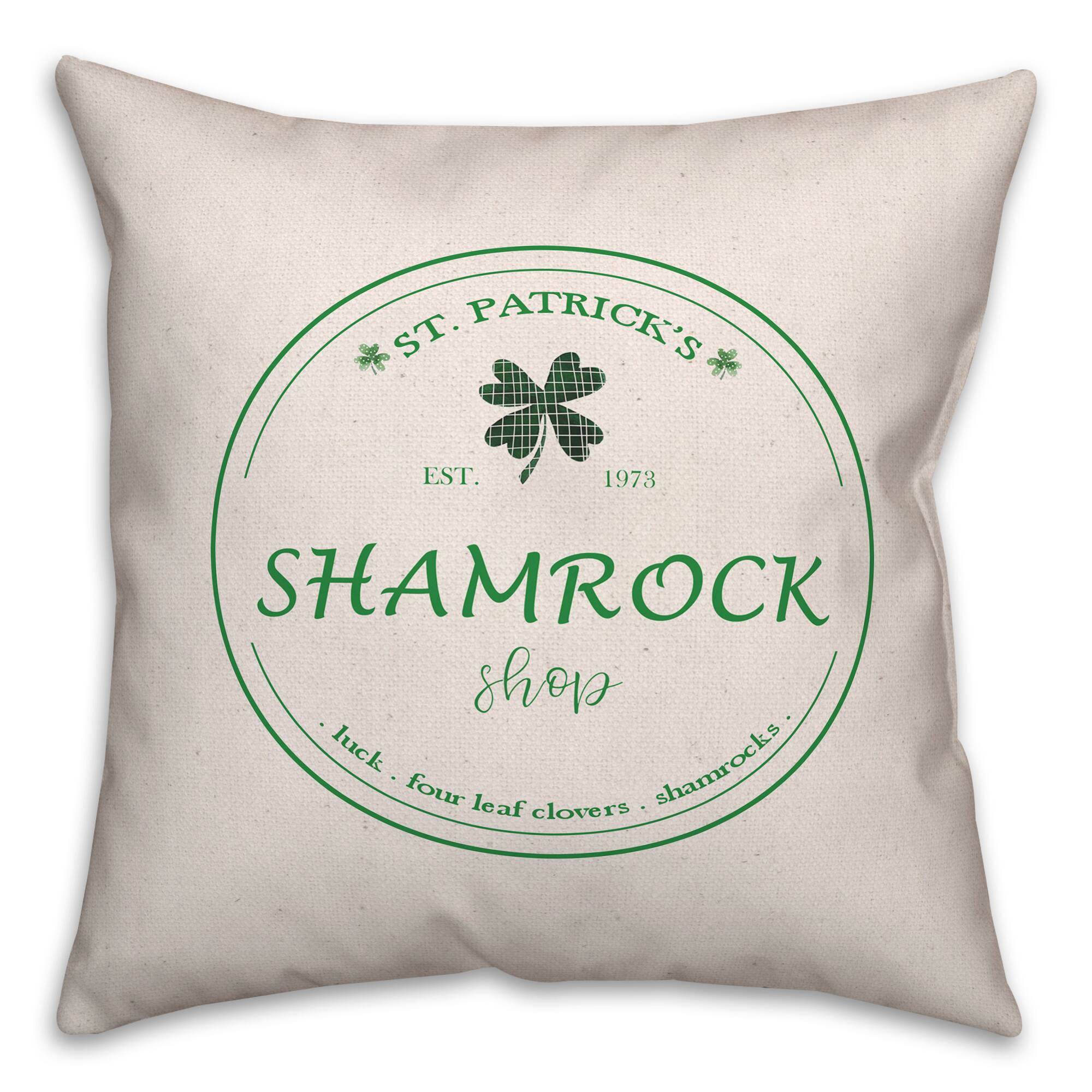 Shamrock Shop 18" x 18" Indoor / Outdoor Pillow